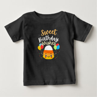 Zachte verjaardagswensen Candy Corn Halloween T-Sh