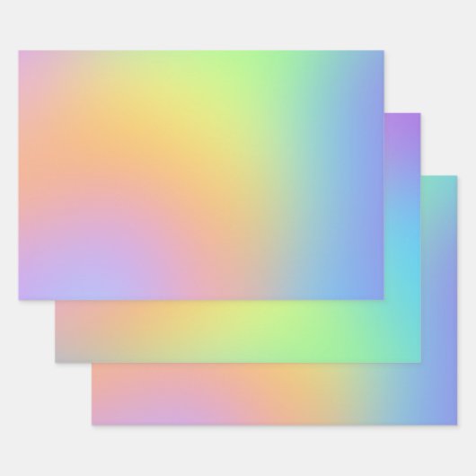 Zachte verloopbladen voor regenbooggradiënt inpakpapier vel (Set)