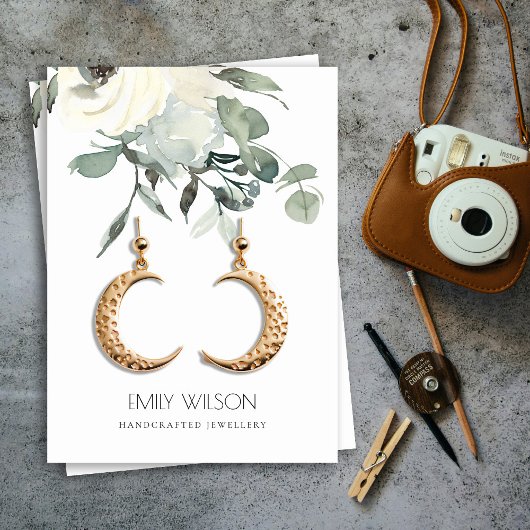 ZACHTE VERZENDING VAN DE WIT VAN DE BUNCH EARRING VISITEKAARTJE