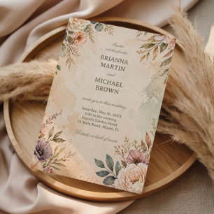 Zachte Vintage Bloemen Kaart