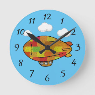 Zachte Vintage stijl ballon tekening Ronde Klok