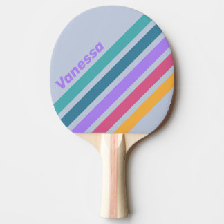 Zachte Viola Droombont Strepen met Naam Tafeltennisbatje