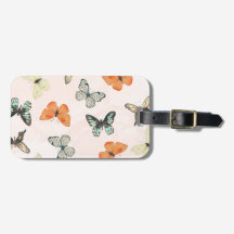 Zachte Vlinder Patronen Bagage Label