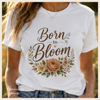 Zachte Vrouwelijke Natuur Geïnspireerd Dames Grafi T-shirt
