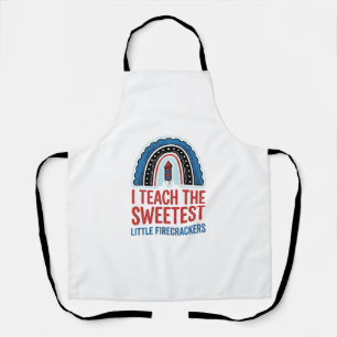 Zachte vuurwerkleraar vintage vector shirt_1 schort