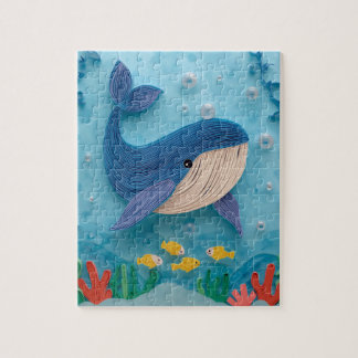 Zachte Walvis Kalf Papier Kunst Legpuzzel