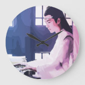 Zachte Wangji Spelen de Zither Grote Klok (Voorkant)