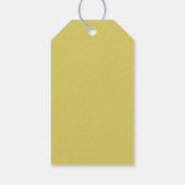 Zachte warme gele cadeautags cadeaulabel (Achterkant)