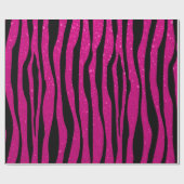 Zachte warme roze glazen Zebra Cadeaupapier (Vlak)