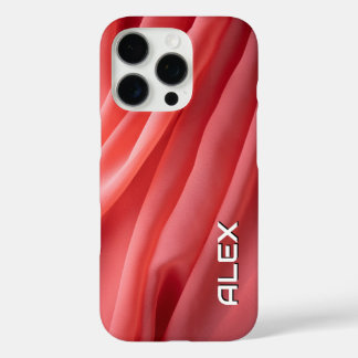 Zachte watermeloen roze vloeiende stof iPhone 16 pro hoesje