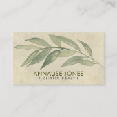 Zachte Waterverf bladeren op papier Visitekaartje (Voorkant)