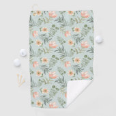 Zachte waterverf bloemen en bladeren Golfhanddoek (Insitu)