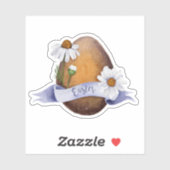 Zachte Waterverf Bloemen Paasei Vinyl Sticker (Vel)