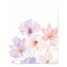 Zachte Waterverf Bloemkunst – Pastelroze en Lavend