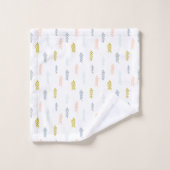 Zachte Waterverf Chevron Patroon Bad Handdoek (Wasdoekje)