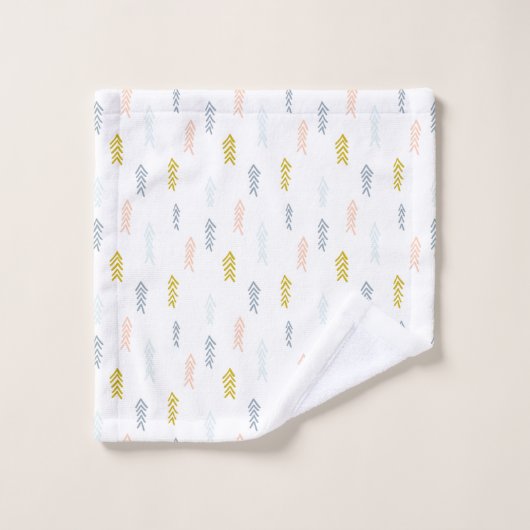 Zachte Waterverf Chevron Patroon Bad Handdoek (Wasdoekje)