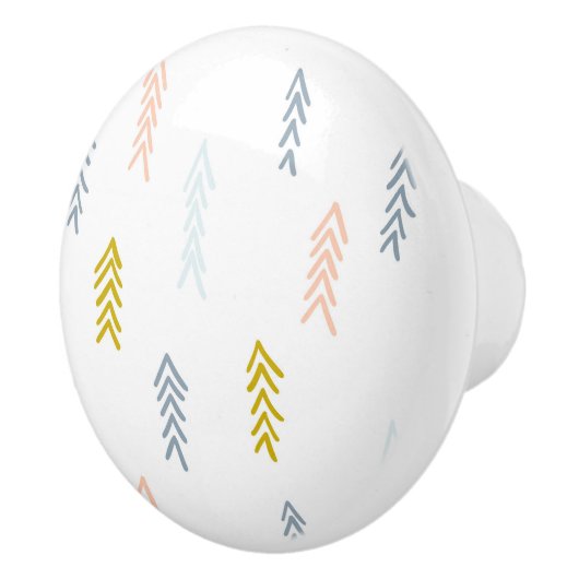 Zachte Waterverf Chevron Patroon Keramische Knop (Rechts)