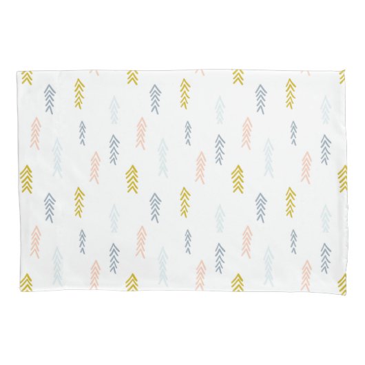 Zachte Waterverf Chevron Patroon Kussensloop (Voorkant-Links)