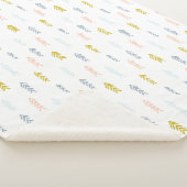 Zachte Waterverf Chevron Patroon Sherpa Deken (3/4)