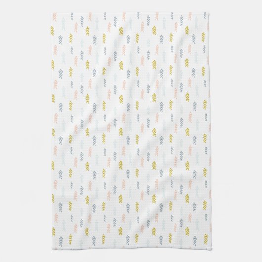 Zachte Waterverf Chevron Patroon Theedoek (Verticaal)