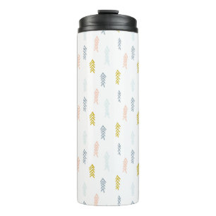 Zachte Waterverf Chevron Patroon Thermosbeker