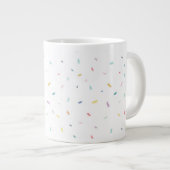 Zachte Waterverf Confetti Pattern Extra Grote Beker (Voorkant rechts)
