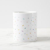 Zachte Waterverf Confetti Pattern Extra Grote Beker (Voorkant)