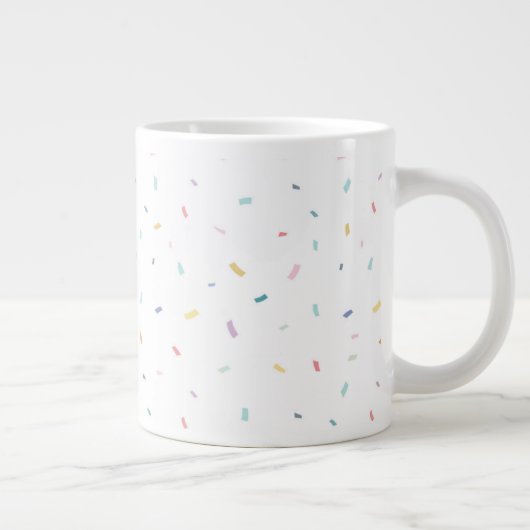 Zachte Waterverf Confetti Pattern Extra Grote Beker (Rechts)