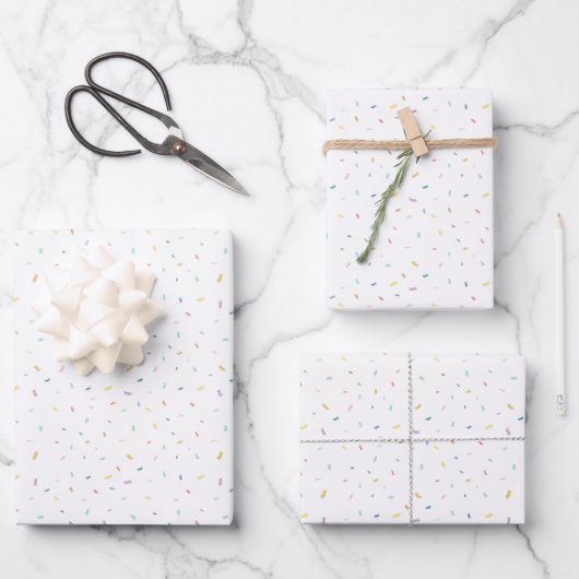 Zachte Waterverf Confetti Pattern Inpakpapier Vel (Voorkant)