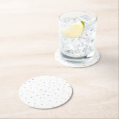 Zachte Waterverf Confetti Pattern Ronde Kartonnen Onderzetter (Insitu)