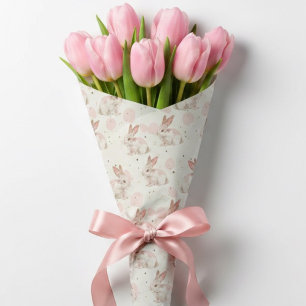 Zachte Waterverf Konijn Pasen Neutrale Pastel Cadeaupapier