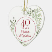 Zachte Waterverf met 40e Jubileum Keramisch Ornament (Links)