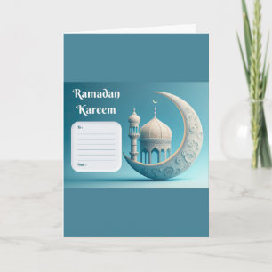 Zachte Waterverf Moskee Ramadan Sereniteit Kaart