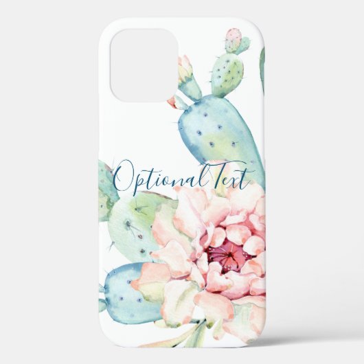 Zachte Waterverf pasta-bloeiende cactus Case-Mate iPhone Case (Achterkant)