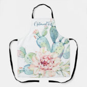 Zachte Waterverf pasta-bloeiende cactus Schort (Voorkant)