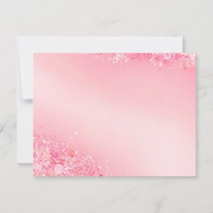 Zachte Waterverf Roze Bloemen Border Briefkaart