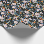 Zachte Waterverf: Roze Bloemenbessen Cadeaupapier (Hoek)