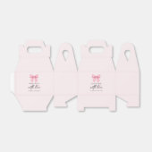 Zachte Waterverf Roze Strik Coquette Kerstcadeau Bedankdoosjes (Uitgevouwen)