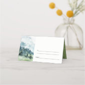 Zachte Waterverf Sneeuwberglandschap Bruiloft (Achterkant)