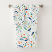 Zachte Waterverven Botanische afbeelding Bad Handdoek (Insitu)