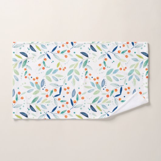 Zachte Waterverven Botanische afbeelding Bad Handdoek (Handdoek)