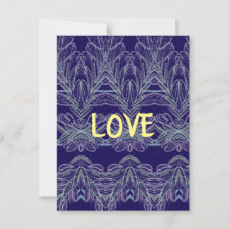 Zachte Wervelingen Liefde (Paars) Briefkaart