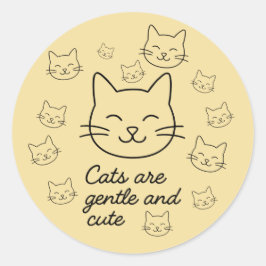 zachte whiskers ronde sticker
