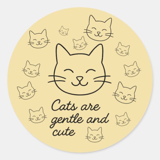 zachte whiskers ronde sticker (Voorkant)