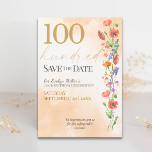 Zachte Wilde Bloem 100e Verjaardagsviering Save The Date