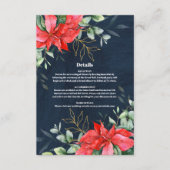 Zachte Winter Berry-kerstbruiloft Informatiekaartje (Voorkant)