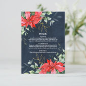 Zachte Winter Berry-kerstbruiloft Informatiekaartje (Staand voorkant)