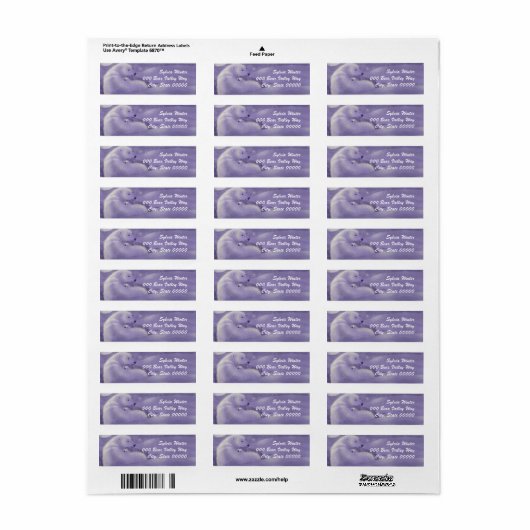Zachte Winter Polar Beren Retouradreslabels Etiket (Full Sheet)