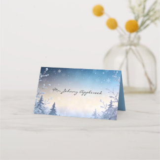 Zachte Winterdagdroom Trouwplaatskaarten