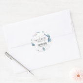 ZACHTE WITTE BLUSH BLAUWVLOEISTOF, ALLE LEEFTIJD V RONDE STICKER (Envelop)